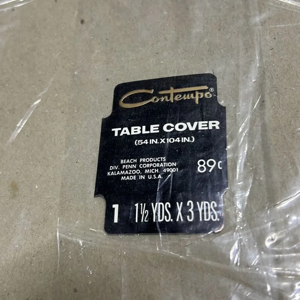 Contempo White Cherry Print Kitchen Paper Table Cover 54” x 104”